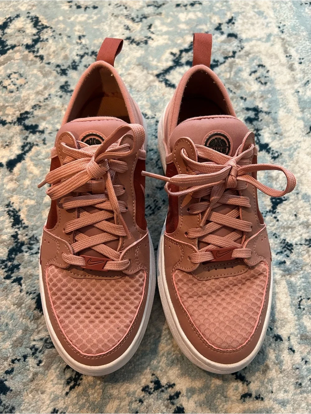 Nike Court Vision Alta platform sneakers in rust pink